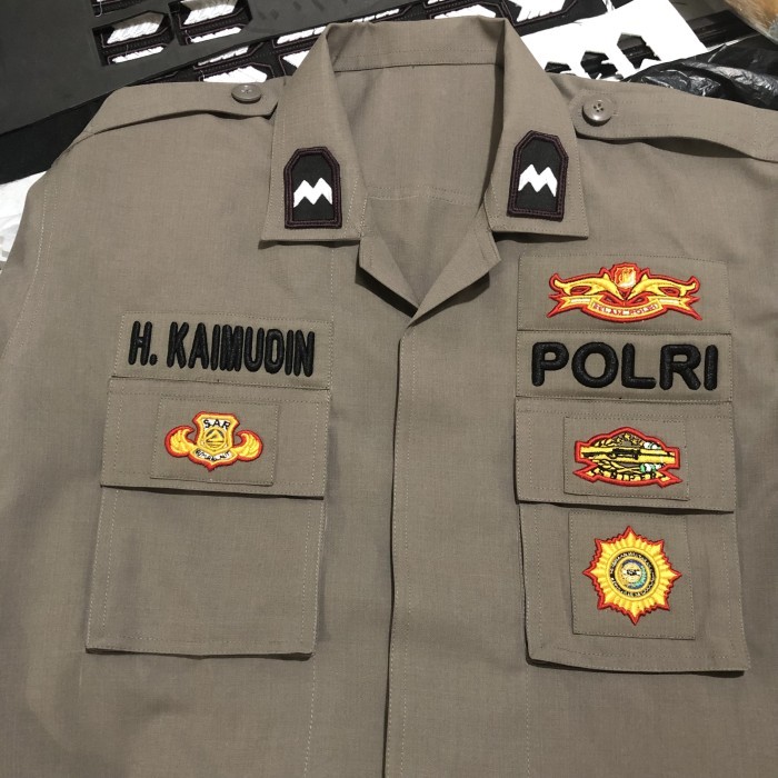 Jual Baju Dinas pdl Polri Bisa Request ukuran custom Kain superfeel Hardvard porto