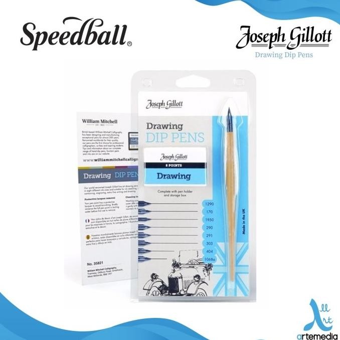 

Pena Kaligrafi Joseph Gillott Calligraphy Drawing Dip Pen Set