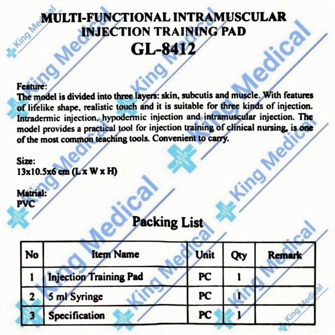 

Alat Peraga/Manekin Injection Traing Pad - Phantom Belajar Suntik