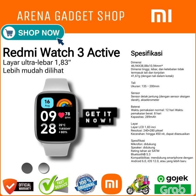 Xiaomi Redmi Watch 3 Active New Garansi Resmi Xiaomi Smart Watch Jam Tangan Pintar