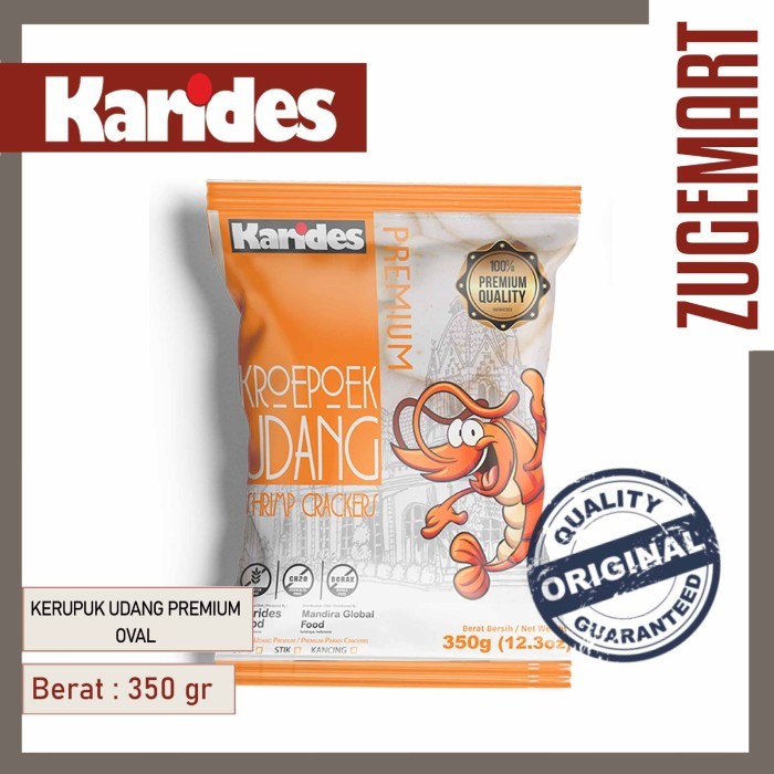 

Promo KARIDES - KERUPUK / KRUPUK UDANG PREMIUM - OVAL - 350 GR