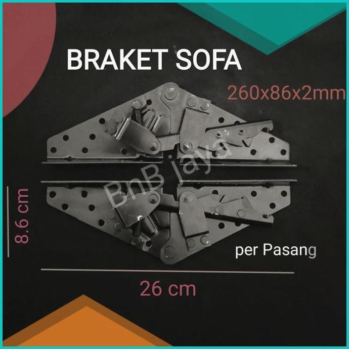 [Per PASANG] Engsel Lipat Braket Sofa Bed Hitam 11OKTZ4 parts