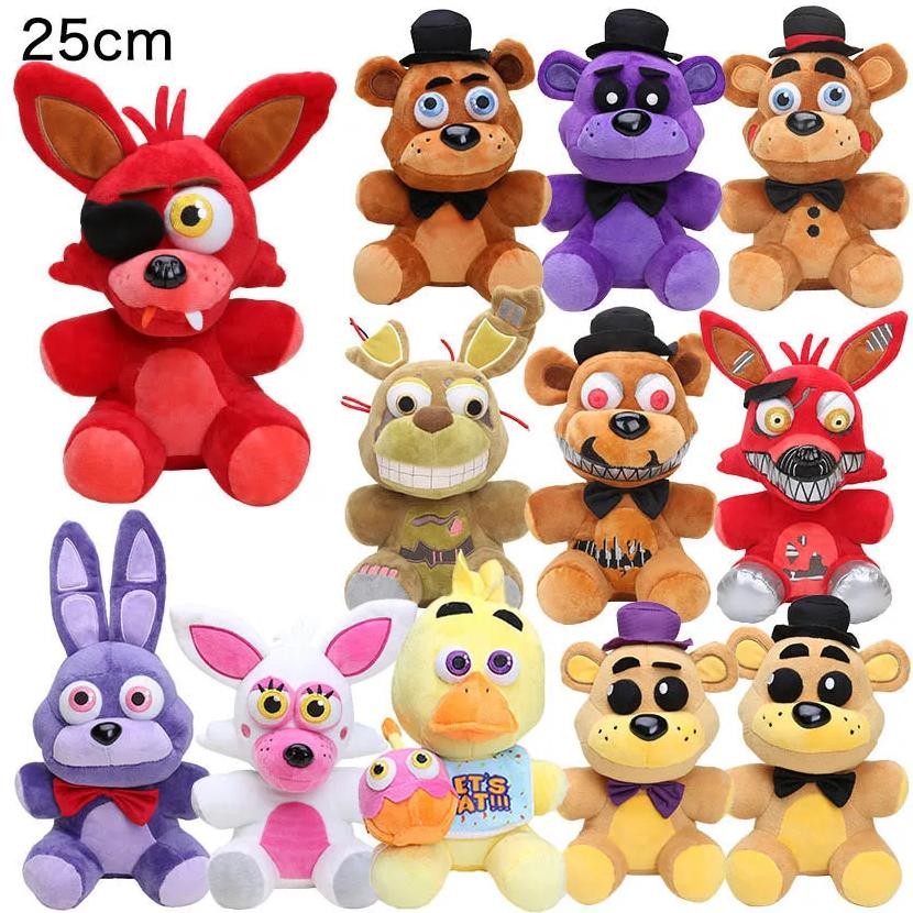 25cm fnaf plush toy plush golden freddy fazbear mangle bonnie foxy stuffed doll toys sister location
