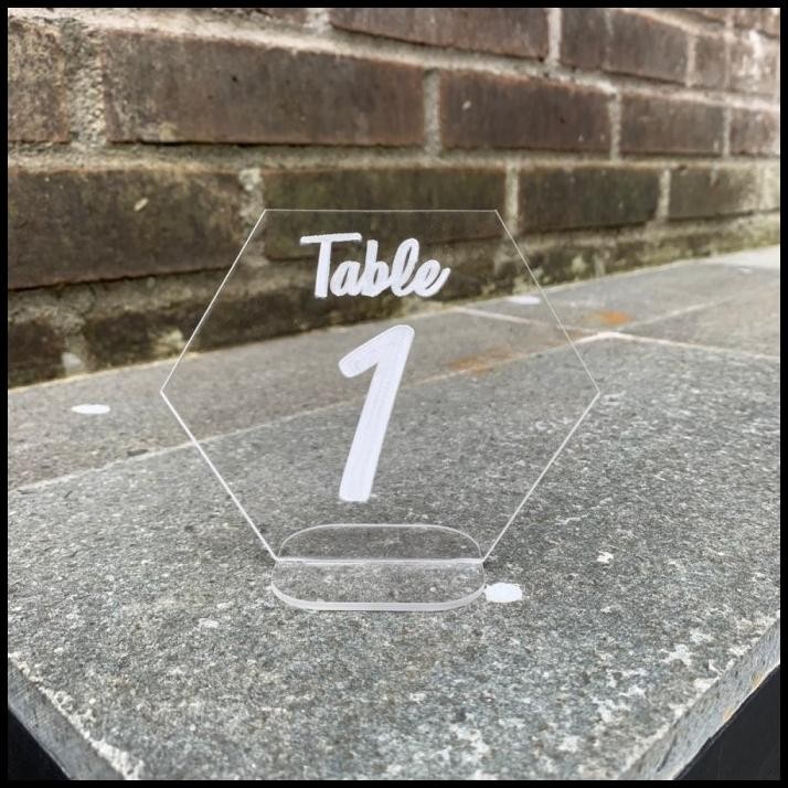 

HOT DEAL NOMOR MEJA AKRILIK BENING I HEXAGON I NOMOR MEJA MURAH !!!!!!