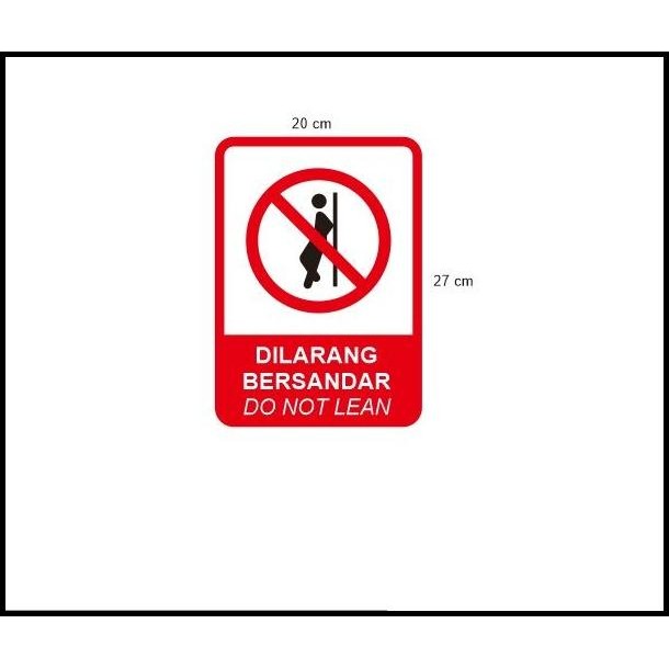 

HOT DEAL STIKER VINYL HIMBAUAN DILARANG BERSANDAR SAFETY KANTOR OFFICE MESIN !!!!!!