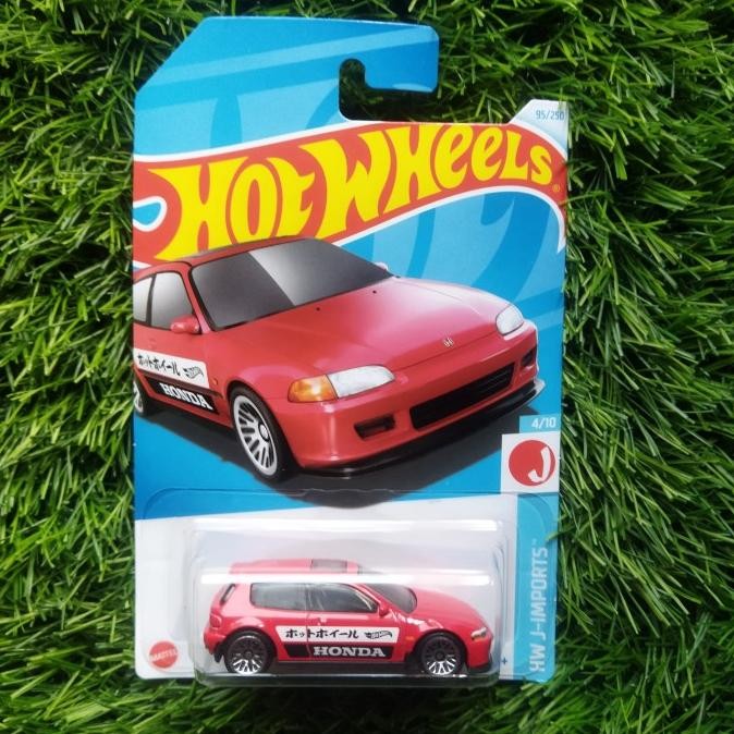 hotwheels honda civic eg estilo merah