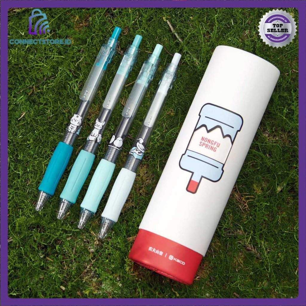 

Keybo Pulpen Gel Pen Tinta Biru NONGFU SPRING 4 PCS with Refill - Biru