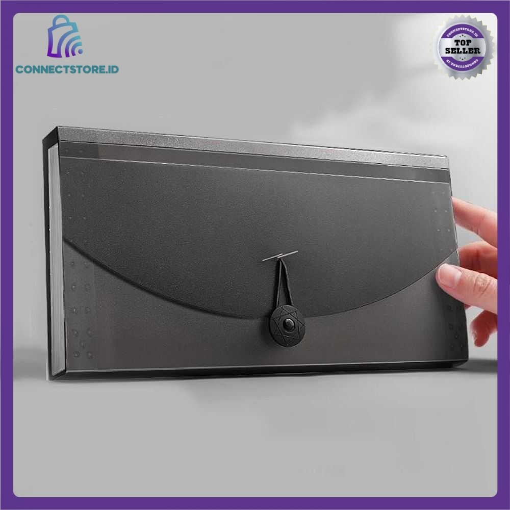 

Map Dokumen Plastik Folder Organizer 13 Slots Size B6 - Hitam