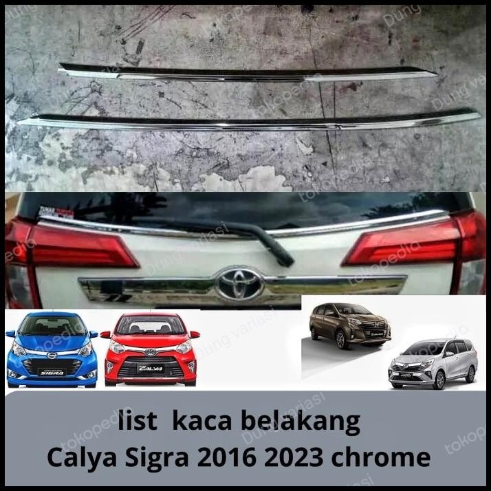 TERMURAH LIST KACA BELAKANG MOBIL CALYA/SIGRA CHROME 