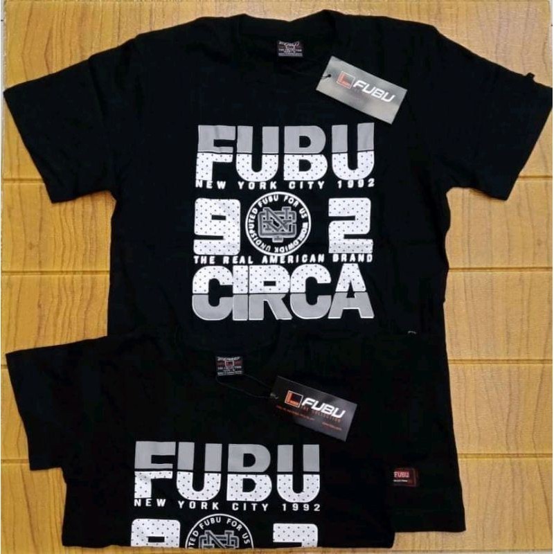 Kaos Fubu Wanita dan pria kaos overrun scoop neck kemeja Katun Berkualitas Tinggi Fashion Unisex Tsh
