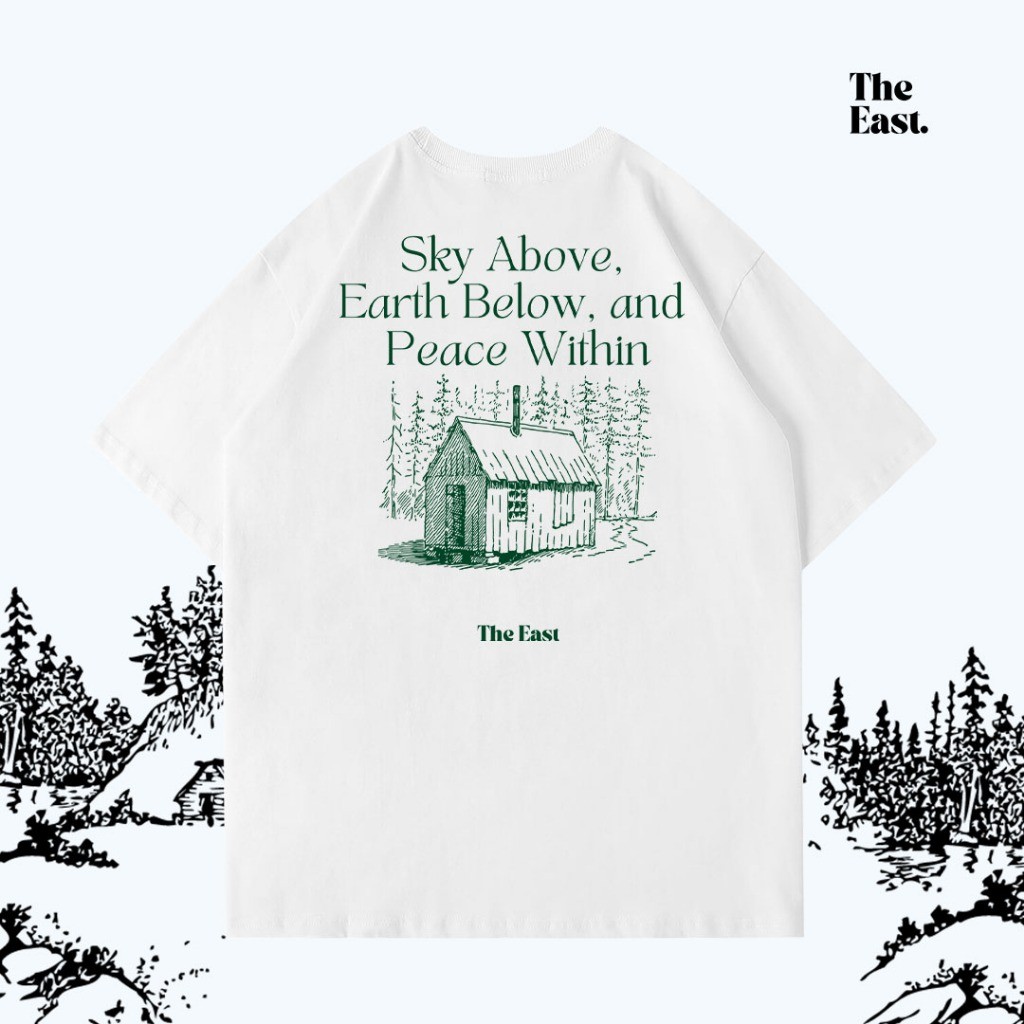 Kaos PUTIH THE EAST Kode HOME Putih | Kaos Putih | Kaos Nature | Kemeja Rumah |LDUObl6S|