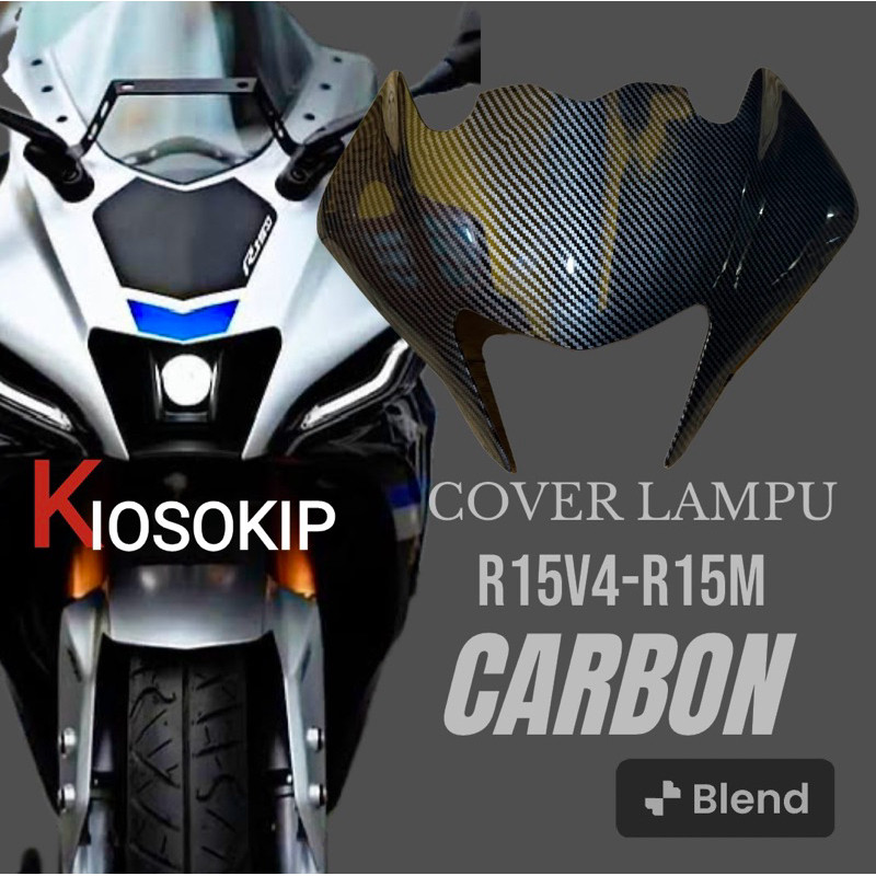 Penutup Lampu R15 V4 R15 M Karbon Variasi R15 V4 M Aksesoris R15 V4 R15 M Penutup Lampu Karbon R15 V