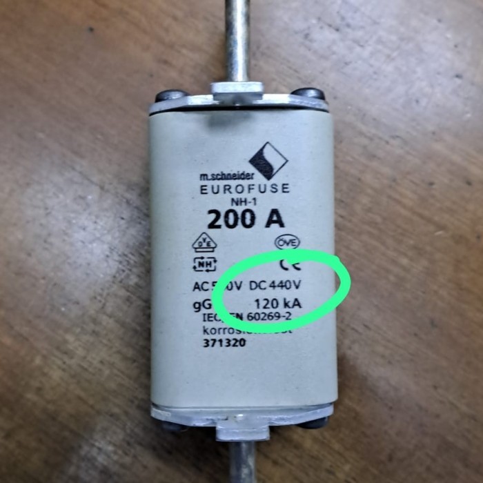 Nh-1, 200A (Dc), Nh Fuse Link, Pm