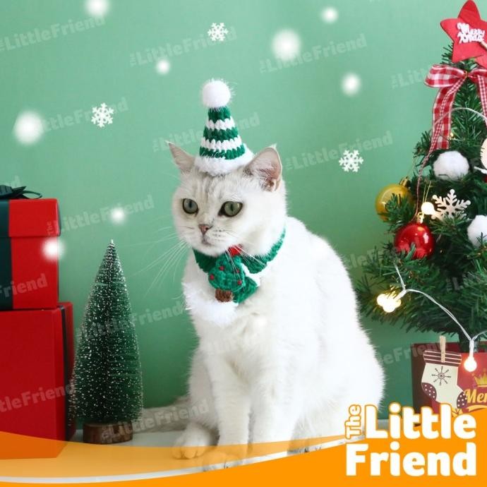 Collar Scarf Kalung Leher Syal Anjing Kucing Christmas Natal Edition HAT