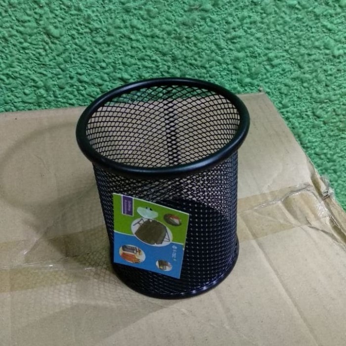 

Vtec Vt802 Bulat Tempat / Kotak Pensil Meja Jaring Besi Pen Stand #Original