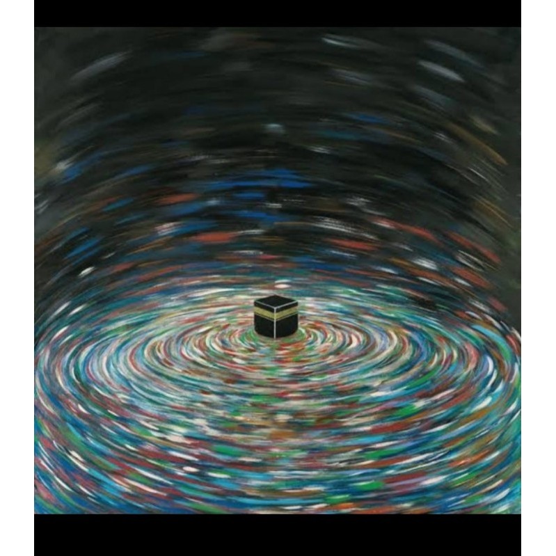 READY STOKKK Lukisan kanvas kabah mekah 110x100 cm RD 1