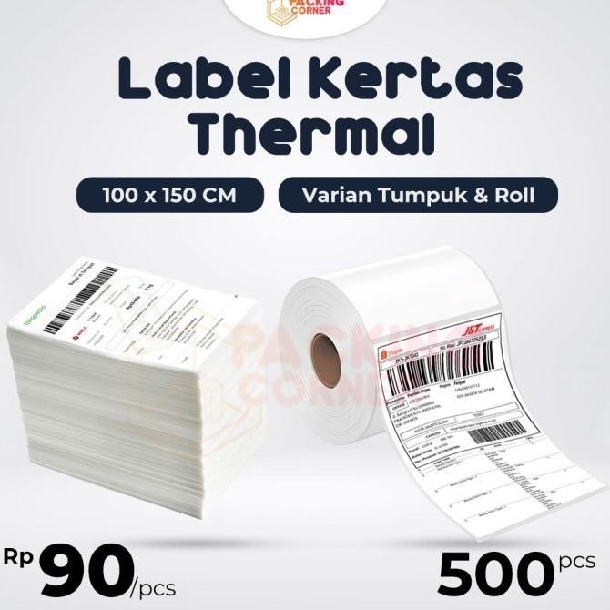 

Sale Kertas Label Thermal Barcode 100 X 150 100X150 Stiker Sticker A6 500Pc