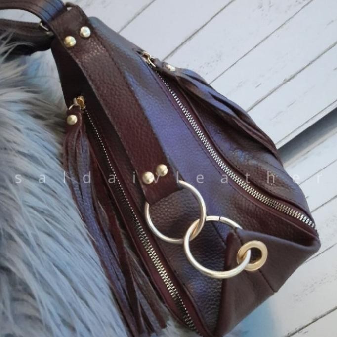 [Size L] tas wanita asli kulit Garut papirut - motif kulit jeruk