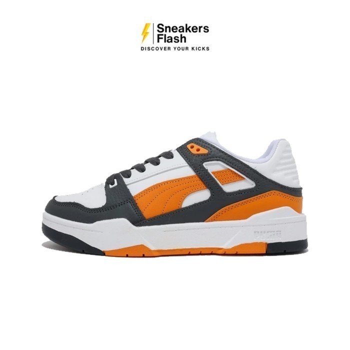 PUMA Slipstream Lth White Pumpkin Pie Sepatu Sneakers Pria - 38754422 - Size 45