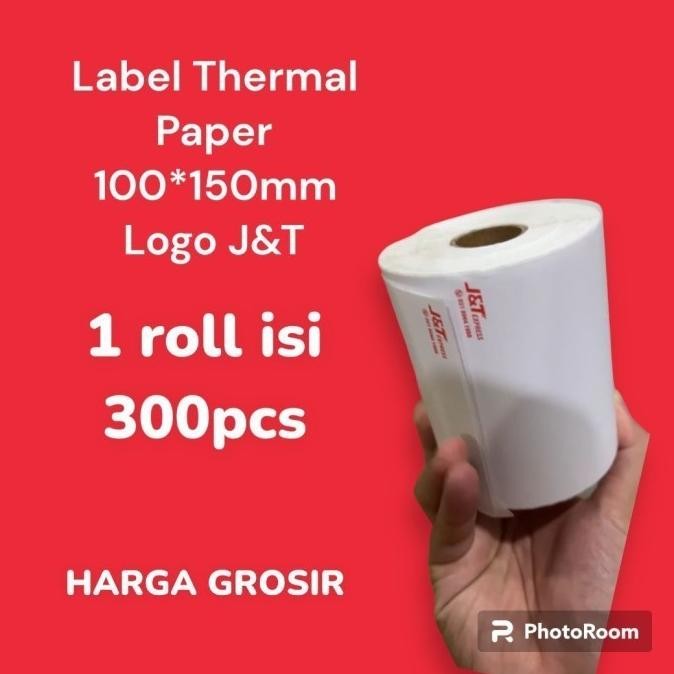 

Sale Kertas Thermal 150*100Mm (A6) Label Barcode Logo Jnt 1 Roll - 300Pcs