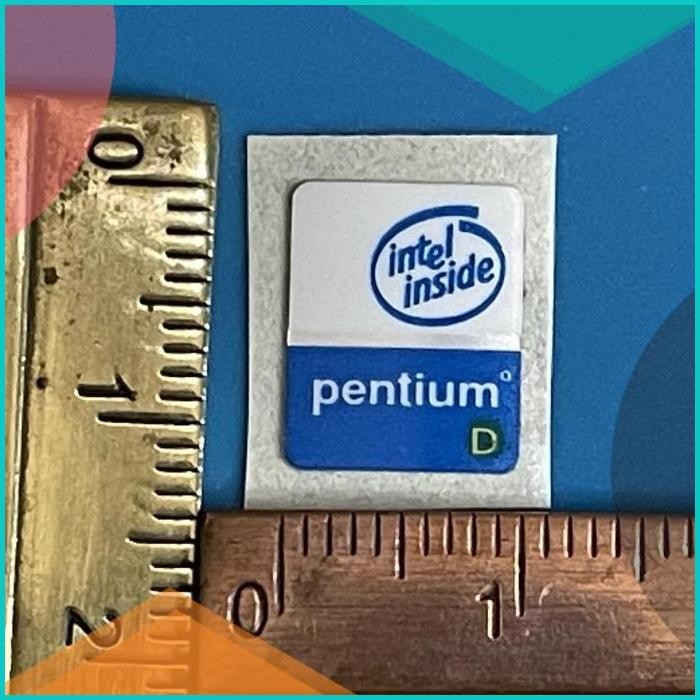 

Sticker stiker logo intel Pentium D ori ukuran kecil 11OKTZ4 limited s