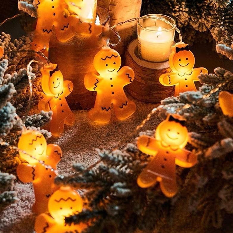 hiasan natal 2024/3 Meter Tali Lampu Hias Natal/20 Tali Lampu Hias Pohon Natal/Tali Lampu Hias Bentu