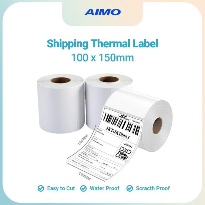 

Sale Aimo Thermal Paper 100 X 150Mm A6 - 500 Pcs - Sticker Label Kertas Resi Shipping Label Untuk Aimo D520 Am243