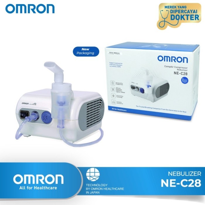 OMRON Nebulizer Compressor NE C28 Alat Terapi Uap Pernafasan Terlaris Alat Meringankan Sesak Nafas