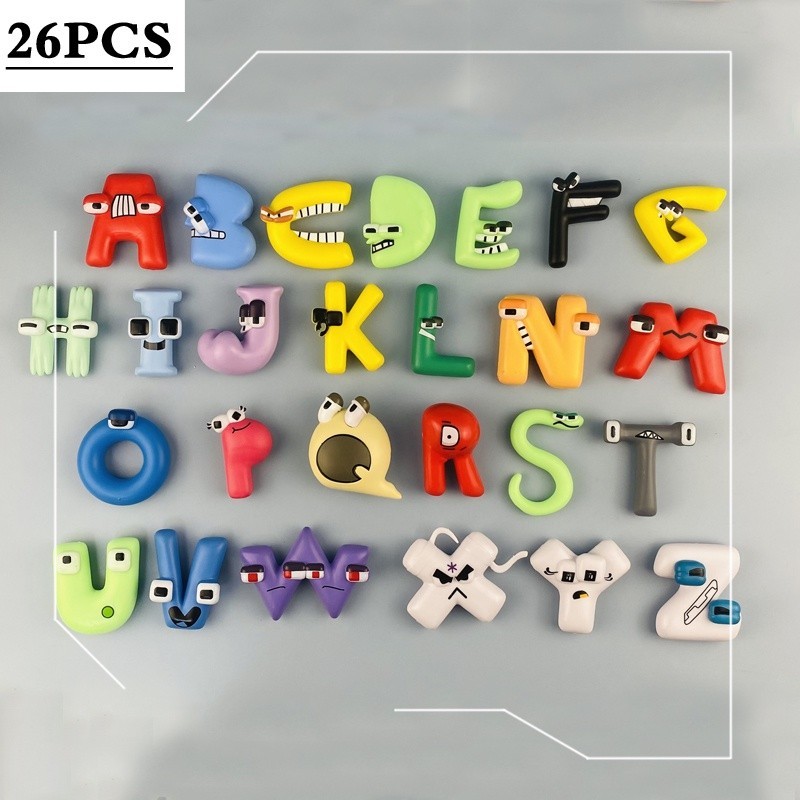 26 Pcs/set Set Figur Alfabet A-Z, Model Action Figure Legendaris 26 Huruf, Mainan Edukasi Anak-anak 