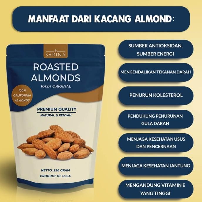 

Almond Roasted / Kacang Almond Panggang PREMIUM - 500GRAM WS88