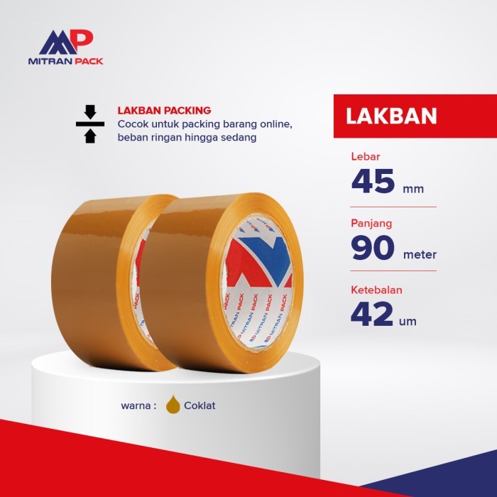 

TERMURAH - (GJ) Lakban Bening / Coklat 45 mm x 90 meter / 100 yard ekonomis