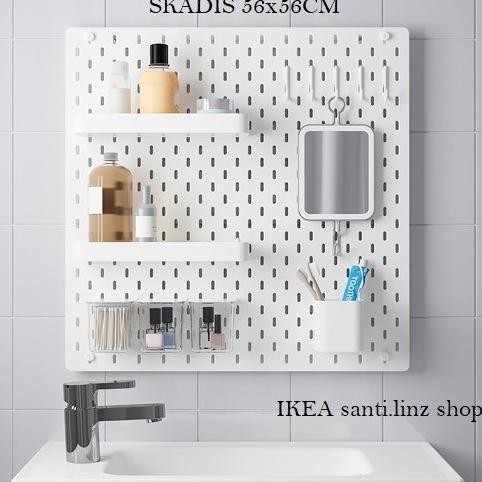 

Skdls Pegboard/Papan Berlubang, Putih, 56X56Cm Original Dan Terpercaya