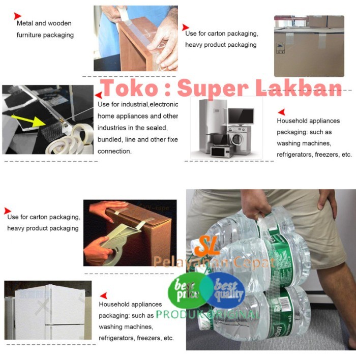 

Lakban Serat Filament Tape 50Mm X 25M Tidak Mudah Putus Merekat