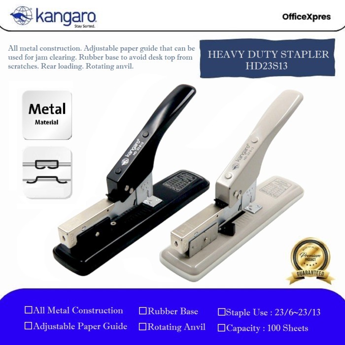 

NEW Kangaro Heavy Duty Stapler HD 23S13