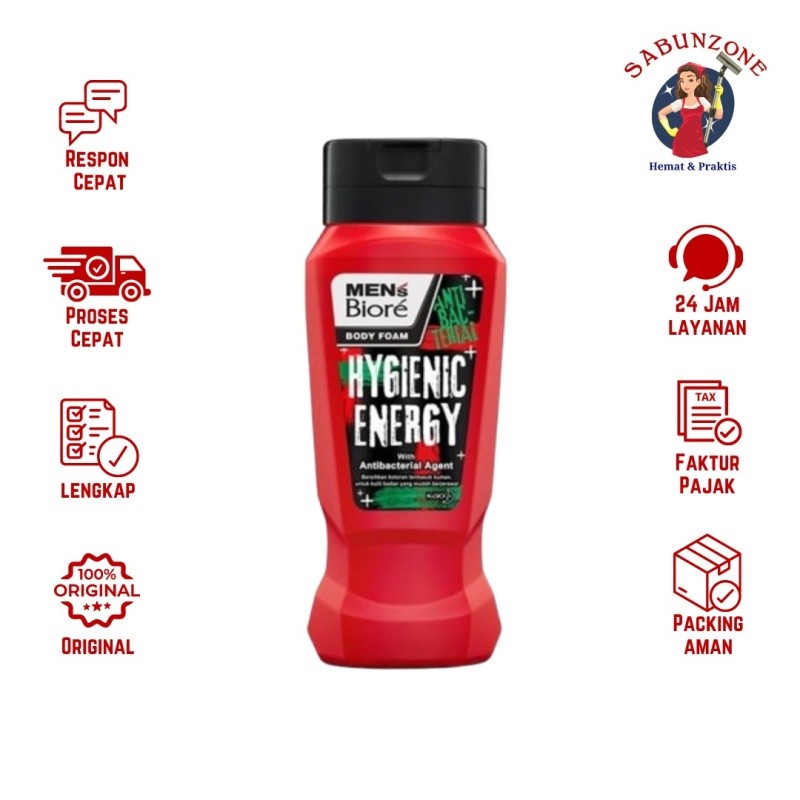 Men's Biore Sabun Mandi Cair Pria Hygienic Body Foam Botol 100 ml