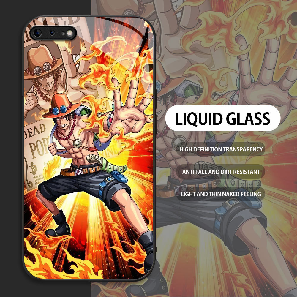 For Apple iPhone 6 6S 7 8 Plus SE2020 se2022 Casing Skin Handphone  One Piece Ace Glass kesing Phone