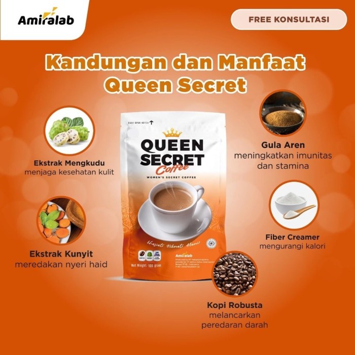 

Amiralab Paket 2 Queen Secret Coffee Herbal Kesehatan Wanita