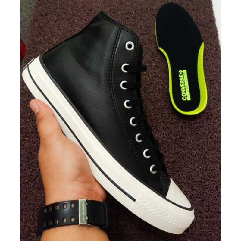 Converse All Star Kulit Tinggi Hitam Putih |cJAolIAg|