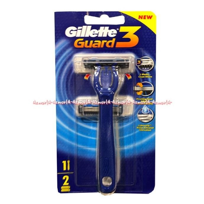 

Gillette Guard 3 3Blades Pisau Cukur Gilete Pria Biru Gillete Cowok