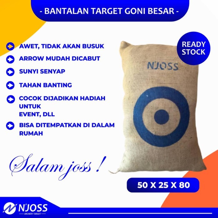 Dijuall Njoss bantalan target panahan goni awet