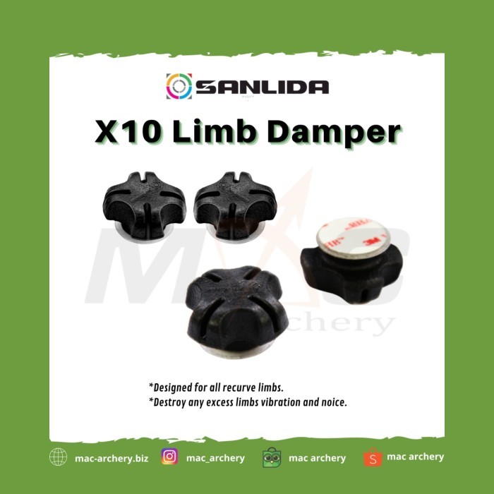 Dijuall LIMB DAMPER SANLIDA X10 - DAMPER STABILIZER BUSUR PANAHAN - DAMPERS