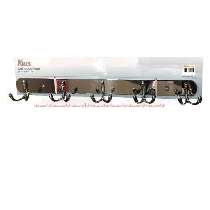 

Kris Wall Mount Hook Tempat Gantungan Baju Dinding 6 hook