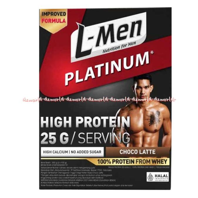 

L-Men Platinum High Protein Choco Latte High Calcium 210gr Susu LMen