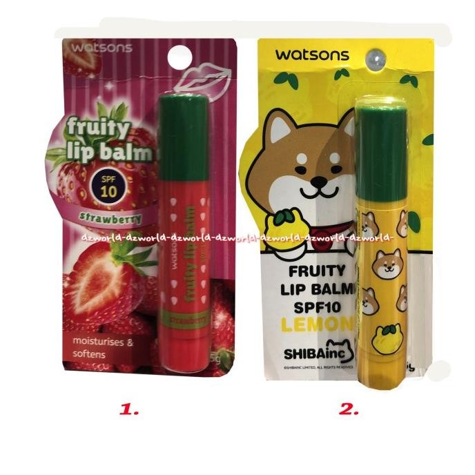 

Watsons Fruity Lip Balm SPF 10 Lemon Shibainc 5gr Lip Balm Watson