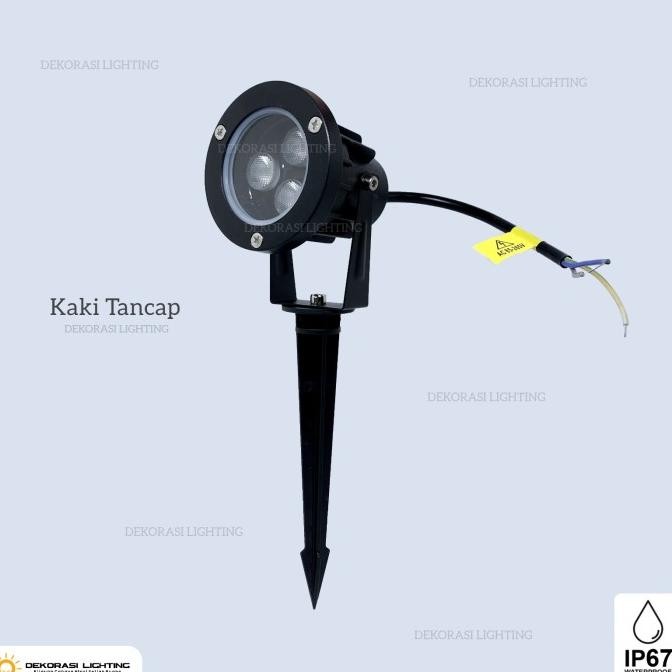 Lampu Taman Sorot Colour Rgb Led 3W Spotlight Warna Warni Waterproof
