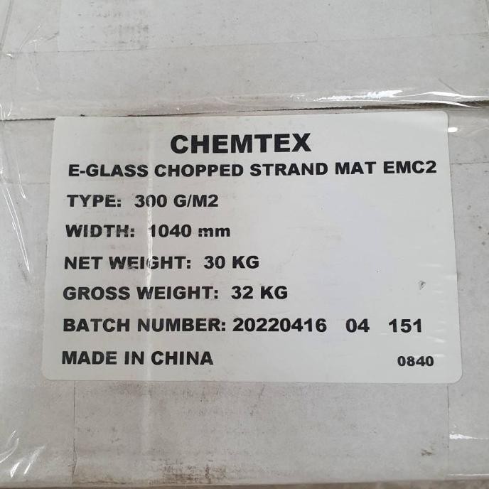 Mat Chemtex 300 / Serat Fiber / Fiber Glass / Serat Aquaproof - 30 kg