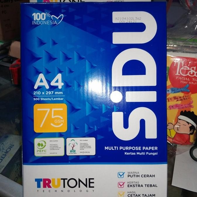 

A4 75 GRAM SINAR DUNIA ( SIDU )