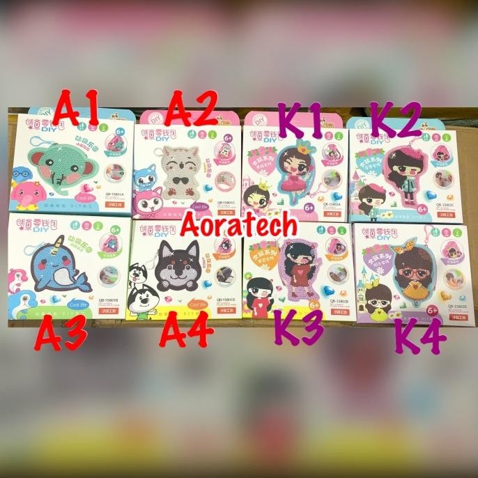 Terlaris Mainan Kreativitas Anak Dompet Tempel Payet Stiker dan Lem Tersedia 8