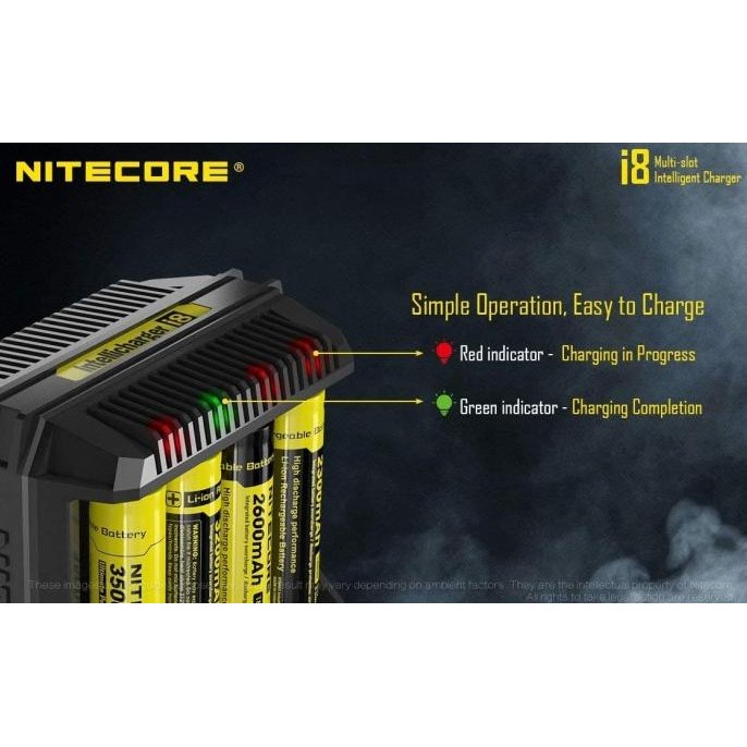 BEBAS ONGKIR - [i8] NITECORE I8 Intelligent Multi slot Charger 8 Slot Baterai