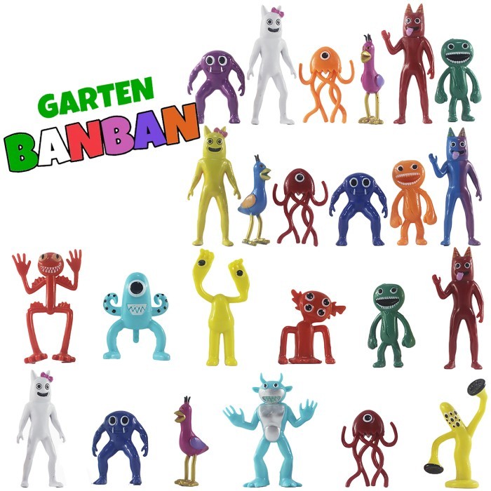 MAINAN RAINBOW FRIENDS SET 8 FIGURE MINIATUR TOPPER CAKE